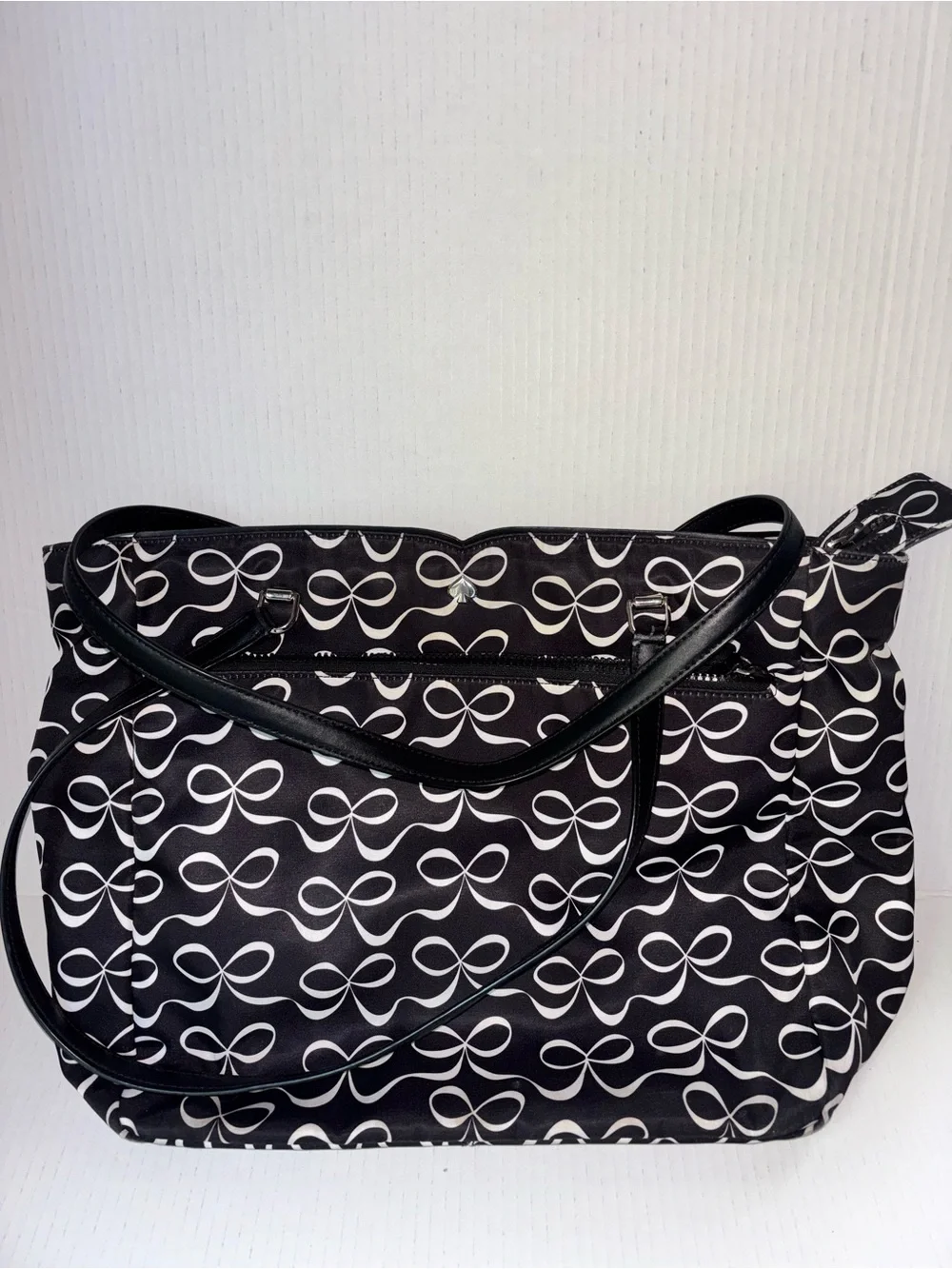 Kate Spade Black and White Bow large Tote